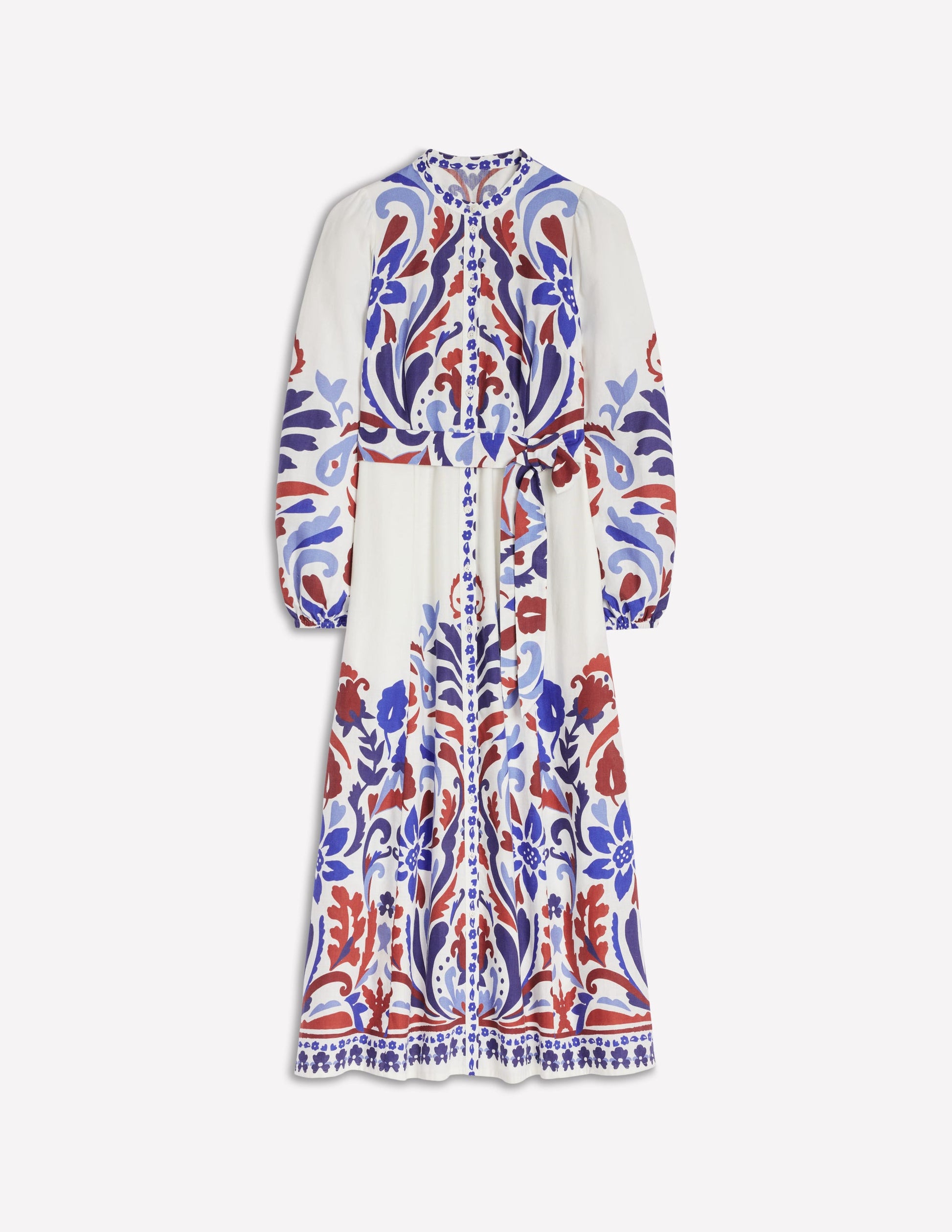Mae Linen Blend Shirt Dress-Multi, Elaborate Garden-7