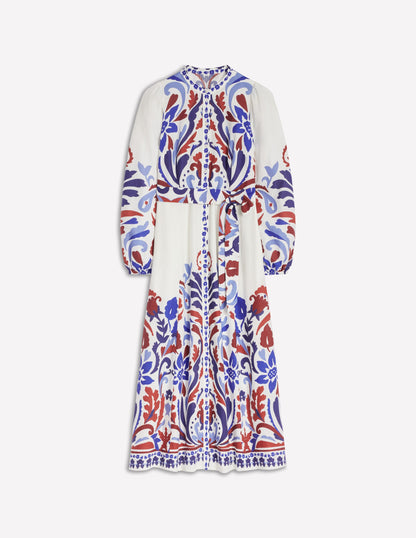 Mae Linen Blend Shirt Dress-Multi, Elaborate Garden-7