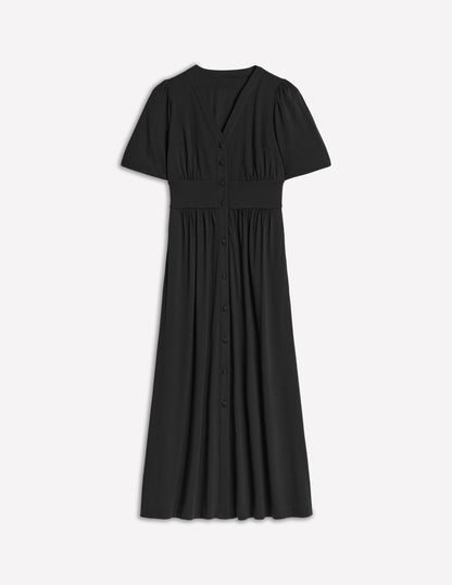 Natalia Jersey Tea Dress-Black-6