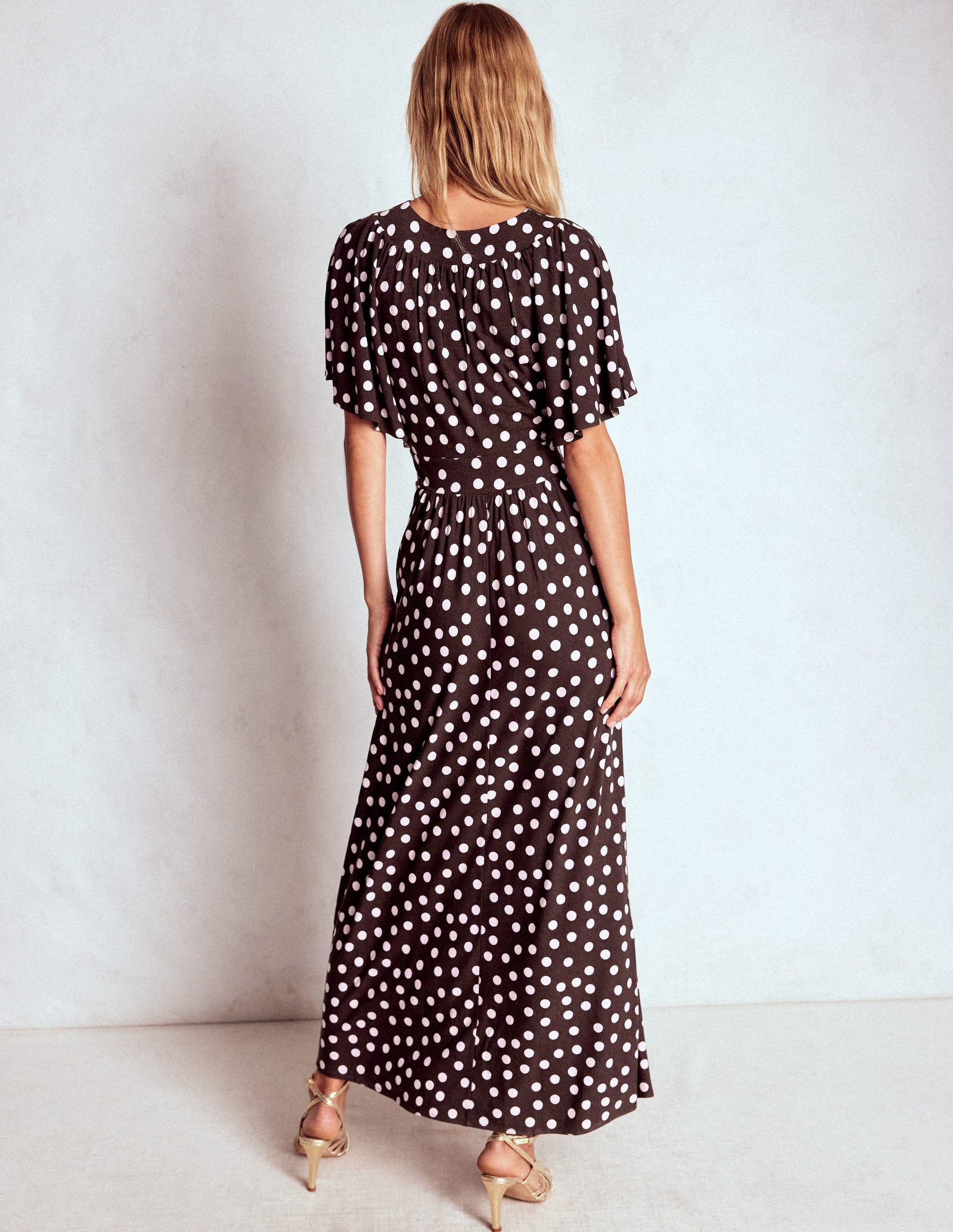 Yoke Panel Maxi Dress-Brown Spot-4