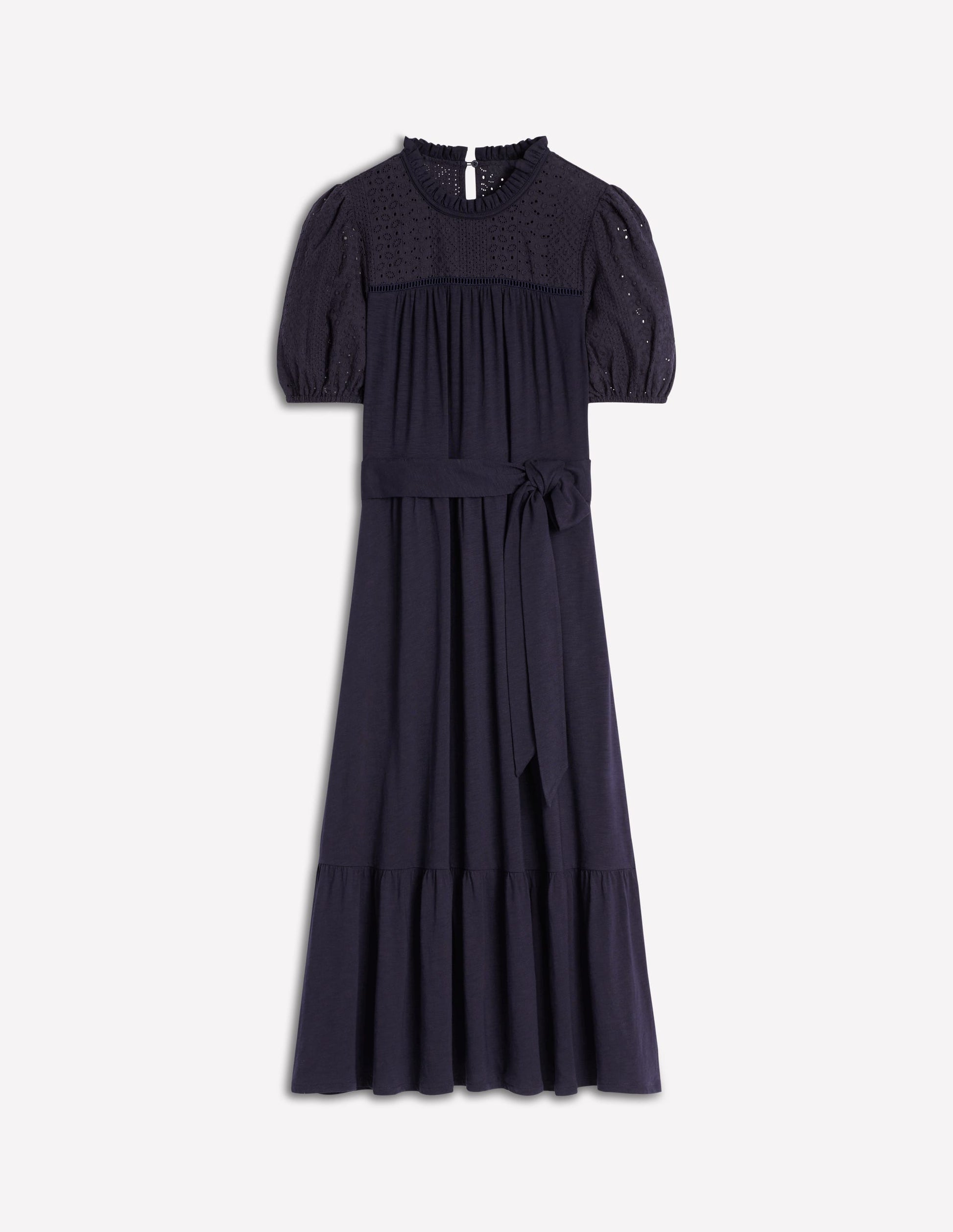 Lorelei Broderie Jersey Dress-Navy-5