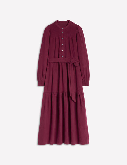 Cecily Double Cloth Midi Dress-Deep Wisteria-6