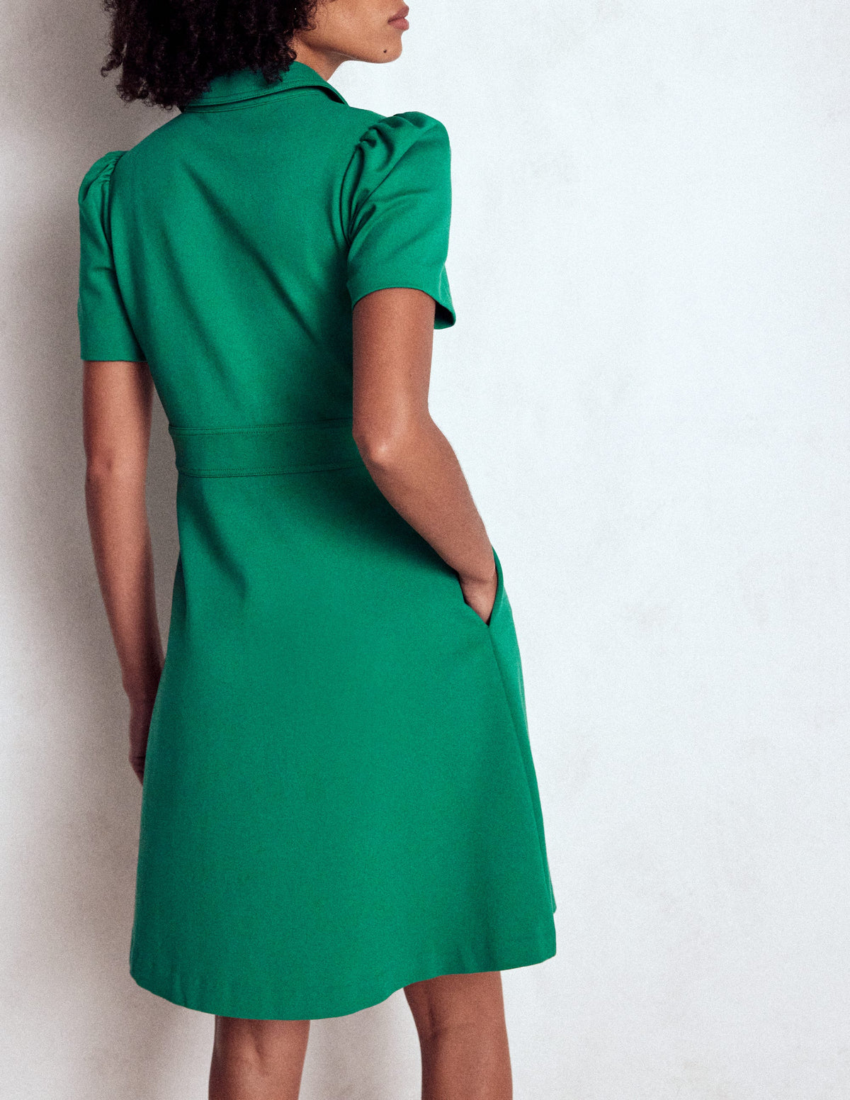 Nicolette Ponte Shirt Dress-Bear Grass - Image 3