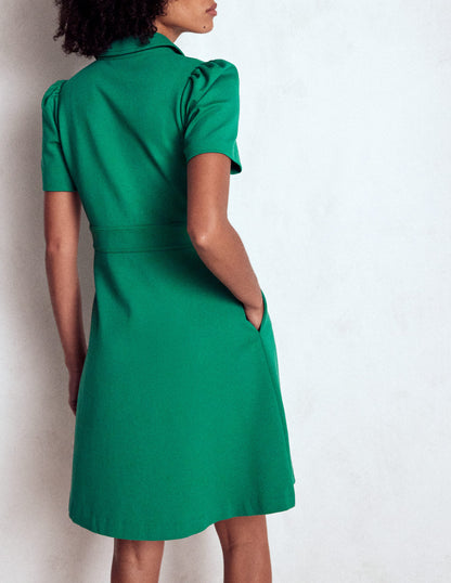 Nicolette Ponte Shirt Dress-Bear Grass-3
