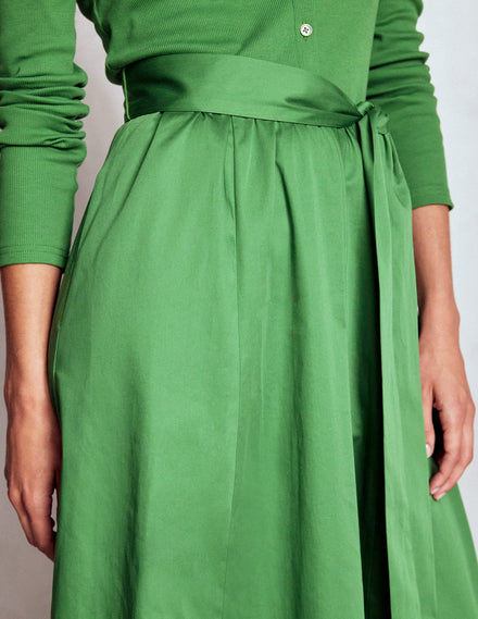 Button Detail Mix Dress-Fairway