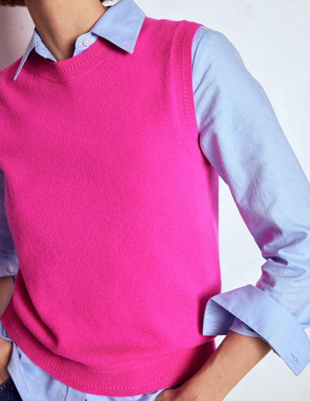 Eva Cashmere Tank-Pop Pansy