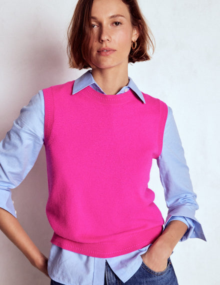 Eva Cashmere Tank-Pop Pansy
