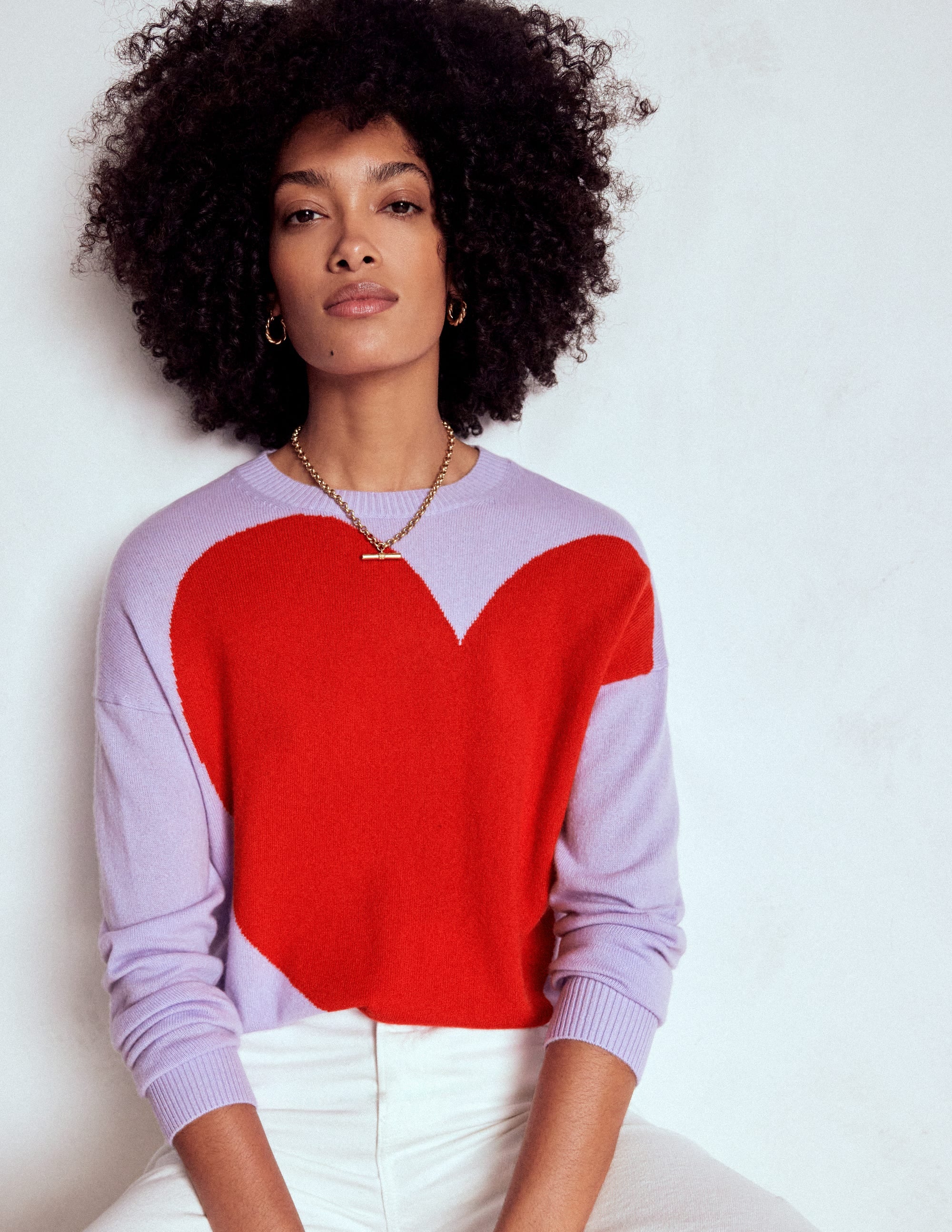 Lydia Cashmere Jumper-Purple Heart - Image 1