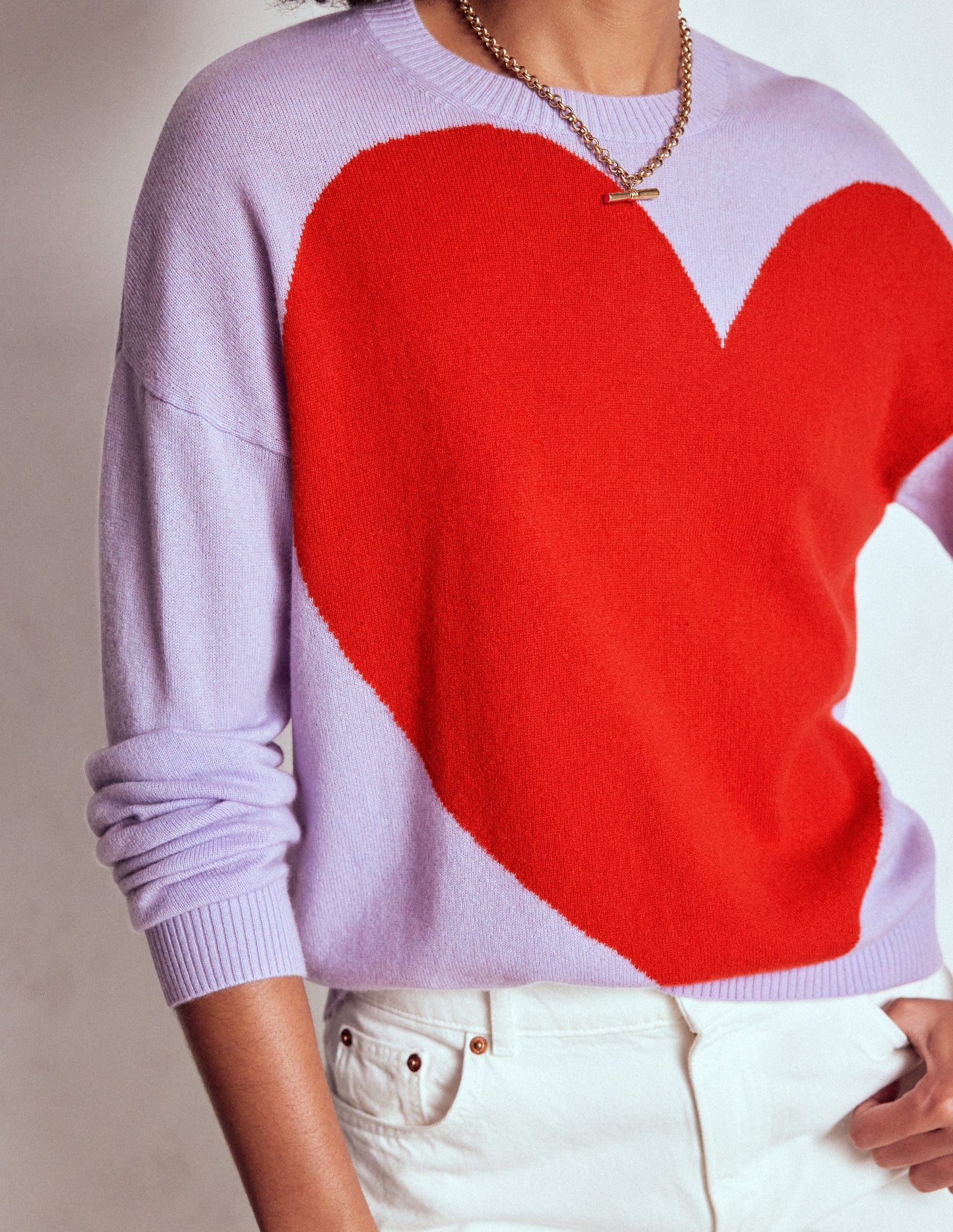 Lydia Cashmere Jumper-Purple Heart