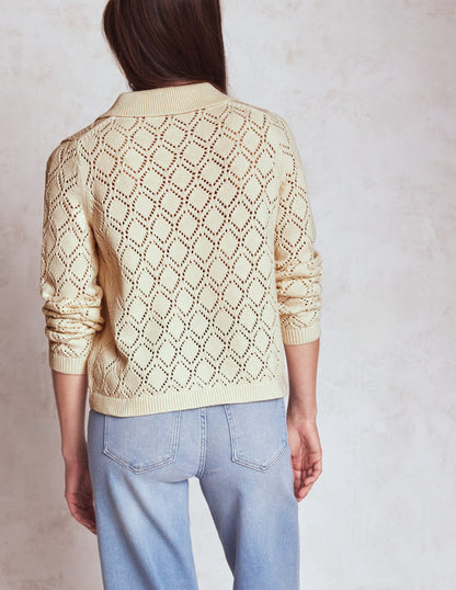 Astrid Knitted Shirt-Warm Ivory-3