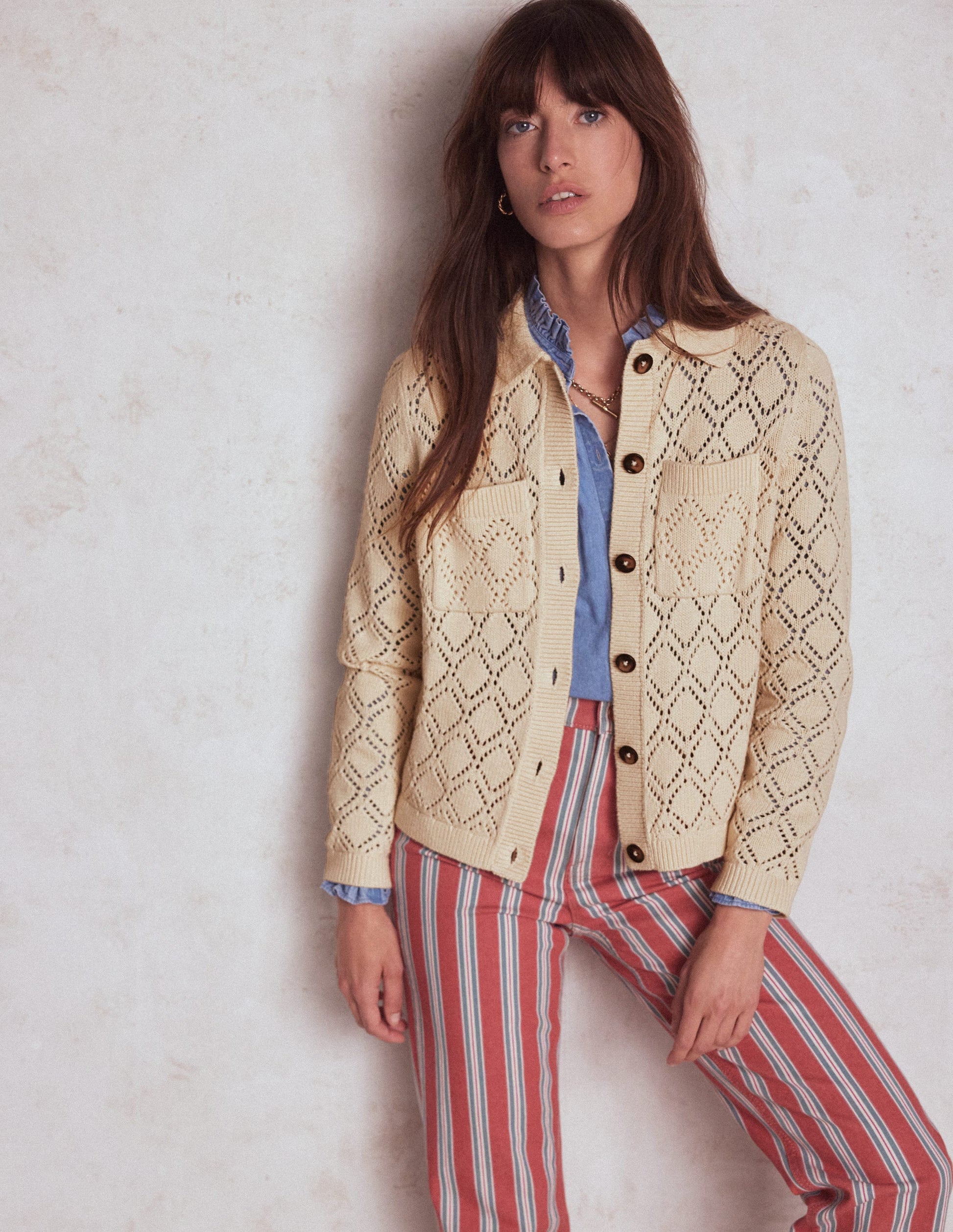 Astrid Knitted Shirt-Warm Ivory-4