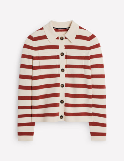 Astrid Knitted Shirt-Warm Ivory, Terracotta-6