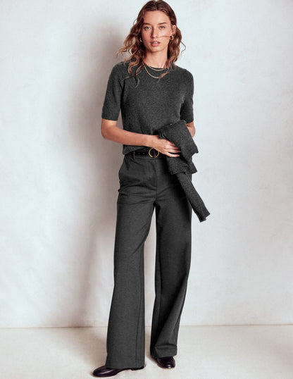 Eva Cashmere T-Shirt-Charcoal Melange-1