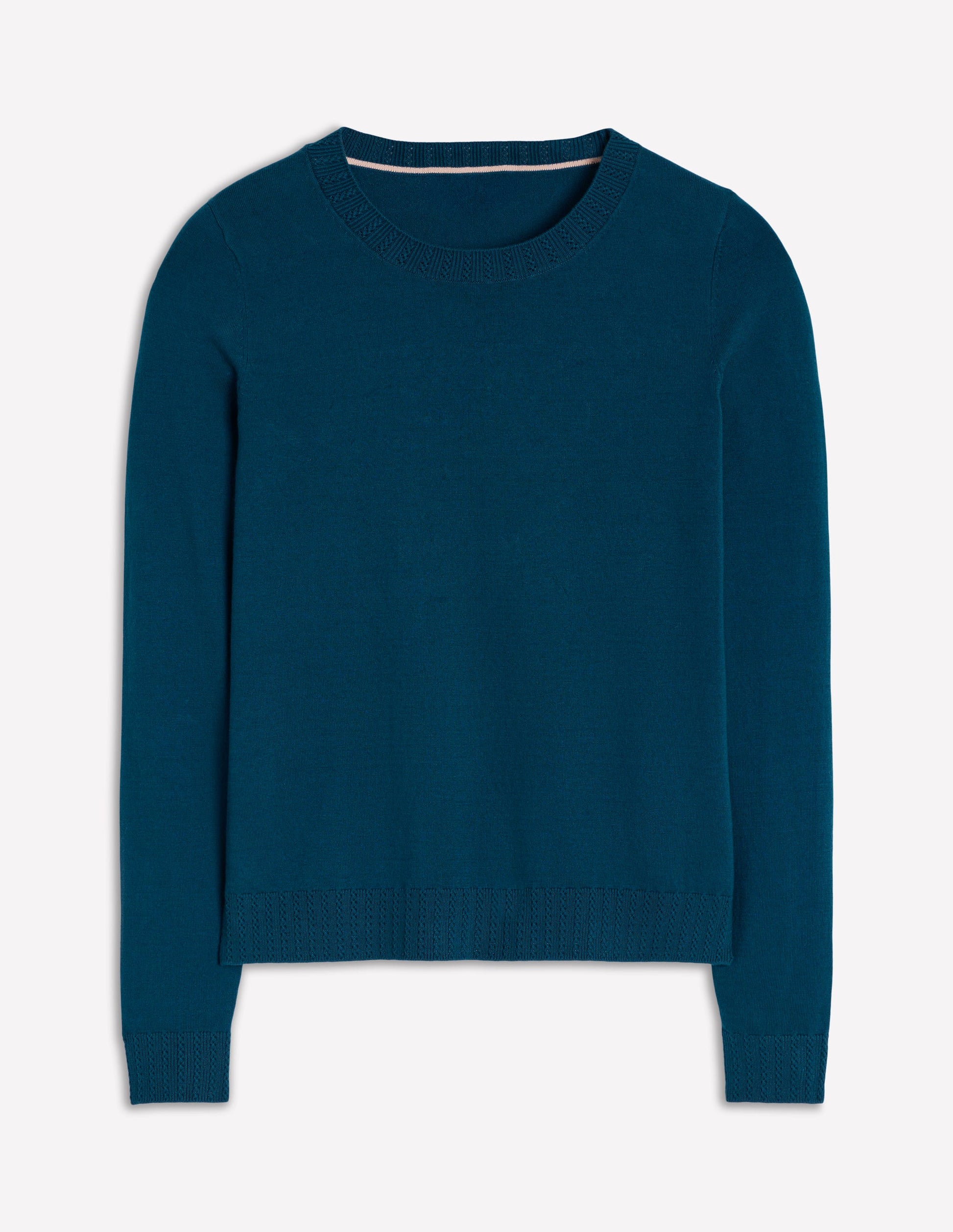 Emilia Cotton Crew Jumper-Harbour Blue-5