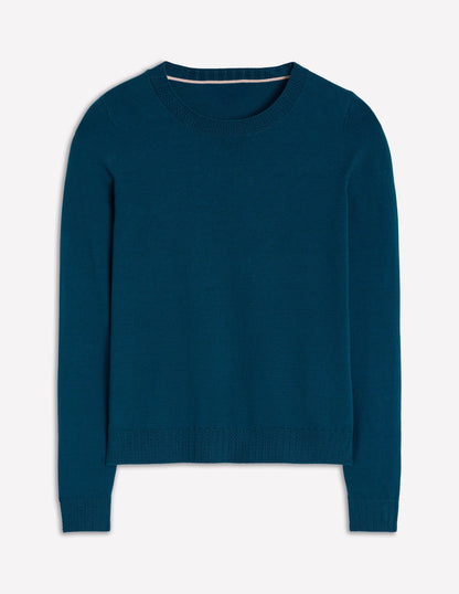 Emilia Cotton Crew Jumper-Harbour Blue-5
