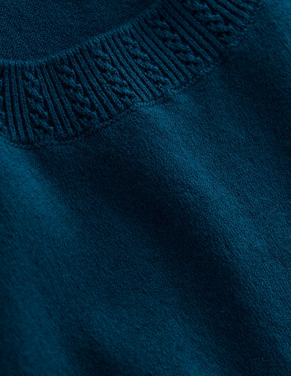 Emilia Cotton Crew Jumper-Harbour Blue-6