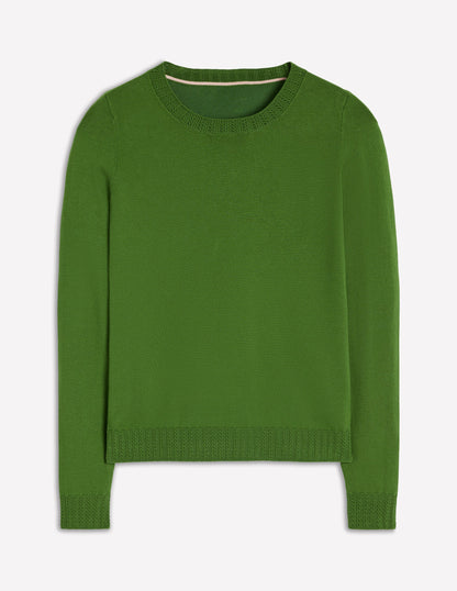 Emilia Cotton Crew Jumper-Promenade Green-4