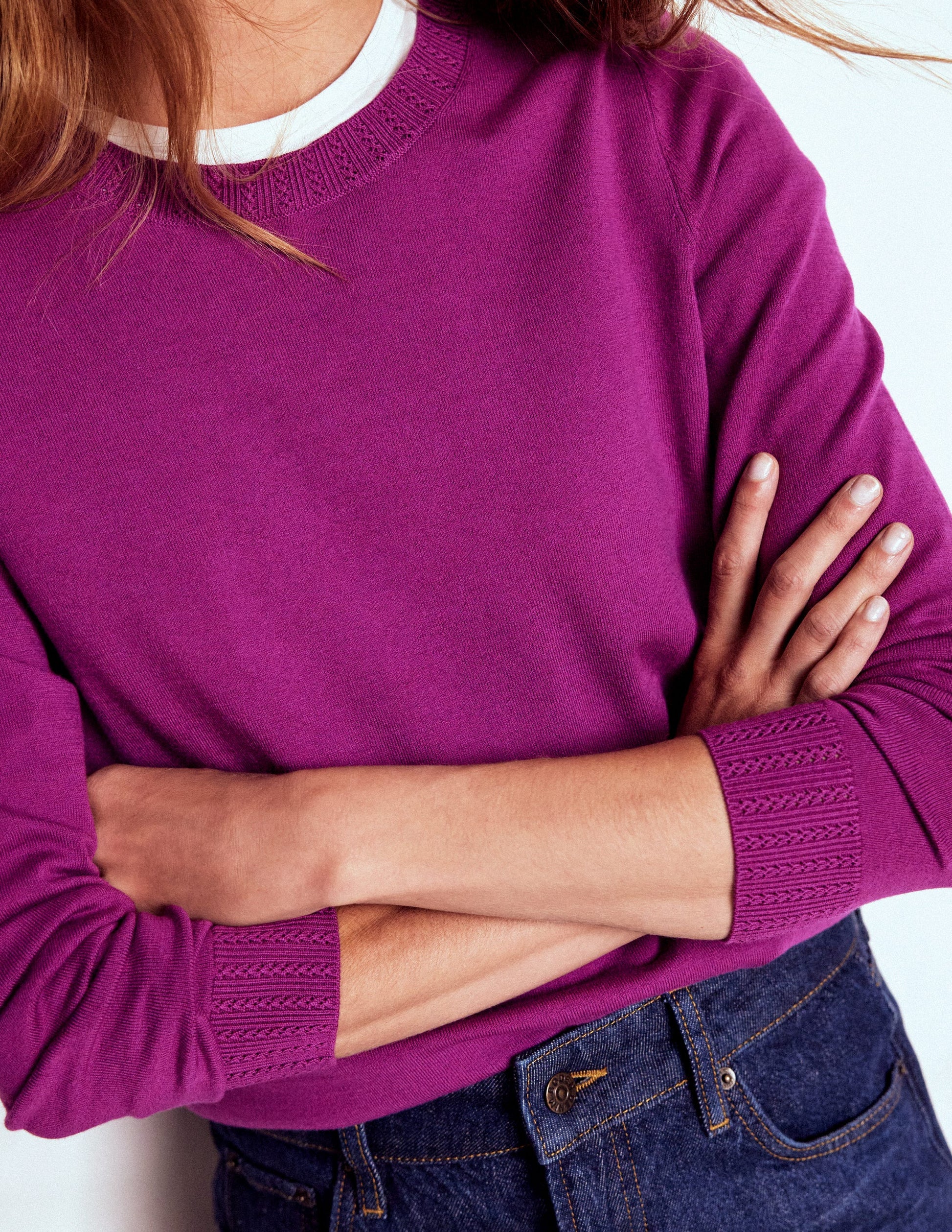 Emilia Cotton Crew Jumper-Regal Purple-2