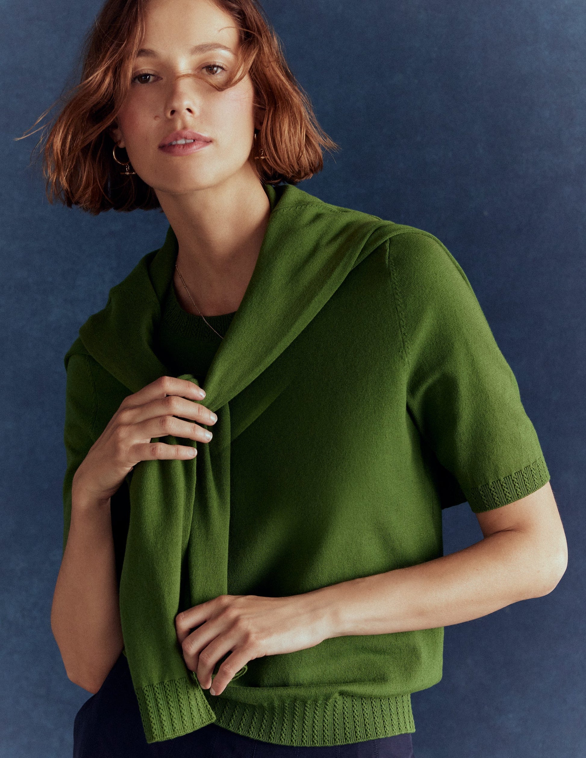 Emilia Cotton Crew T-shirt-Promenade Green-6