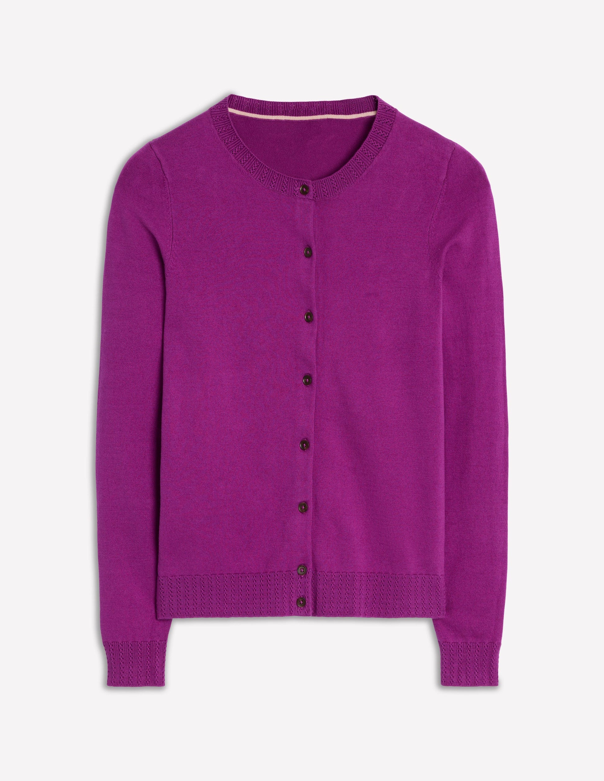 Emilia Cotton Crew Cardigan-Regal Purple-7