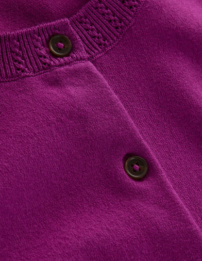 Emilia Cotton Crew Cardigan-Regal Purple-8