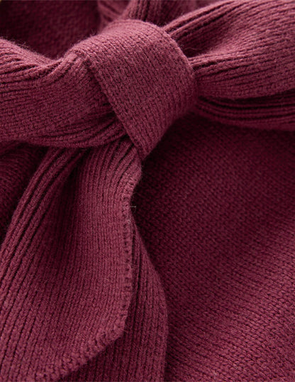 Knitted Bow Jumper-Deep Wisteria-6