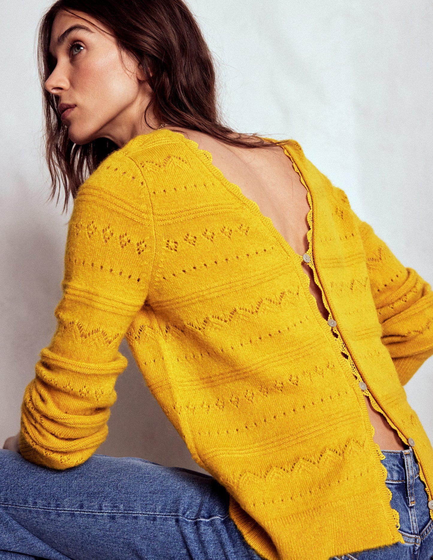 Leticia Lace Trim Jumper-Golden Rye