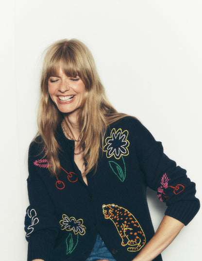Natalie Embroidered Cardigan-Navy Embroidery-1