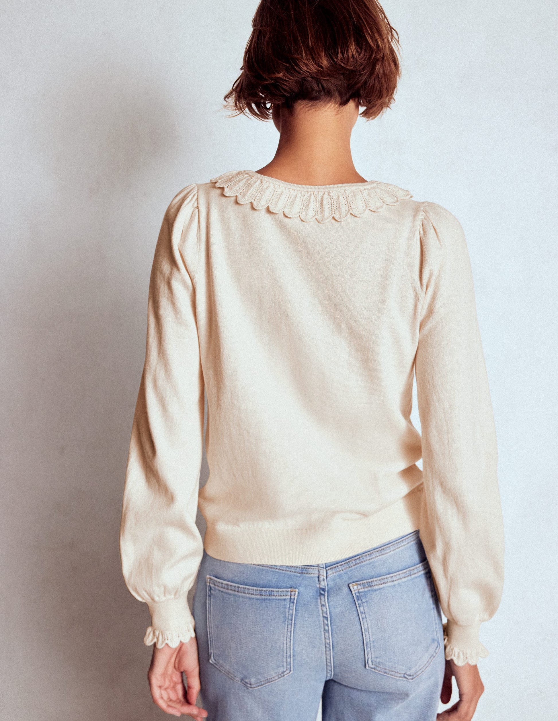 Melina Cotton Ruffle Jumper-Warm Ivory-2