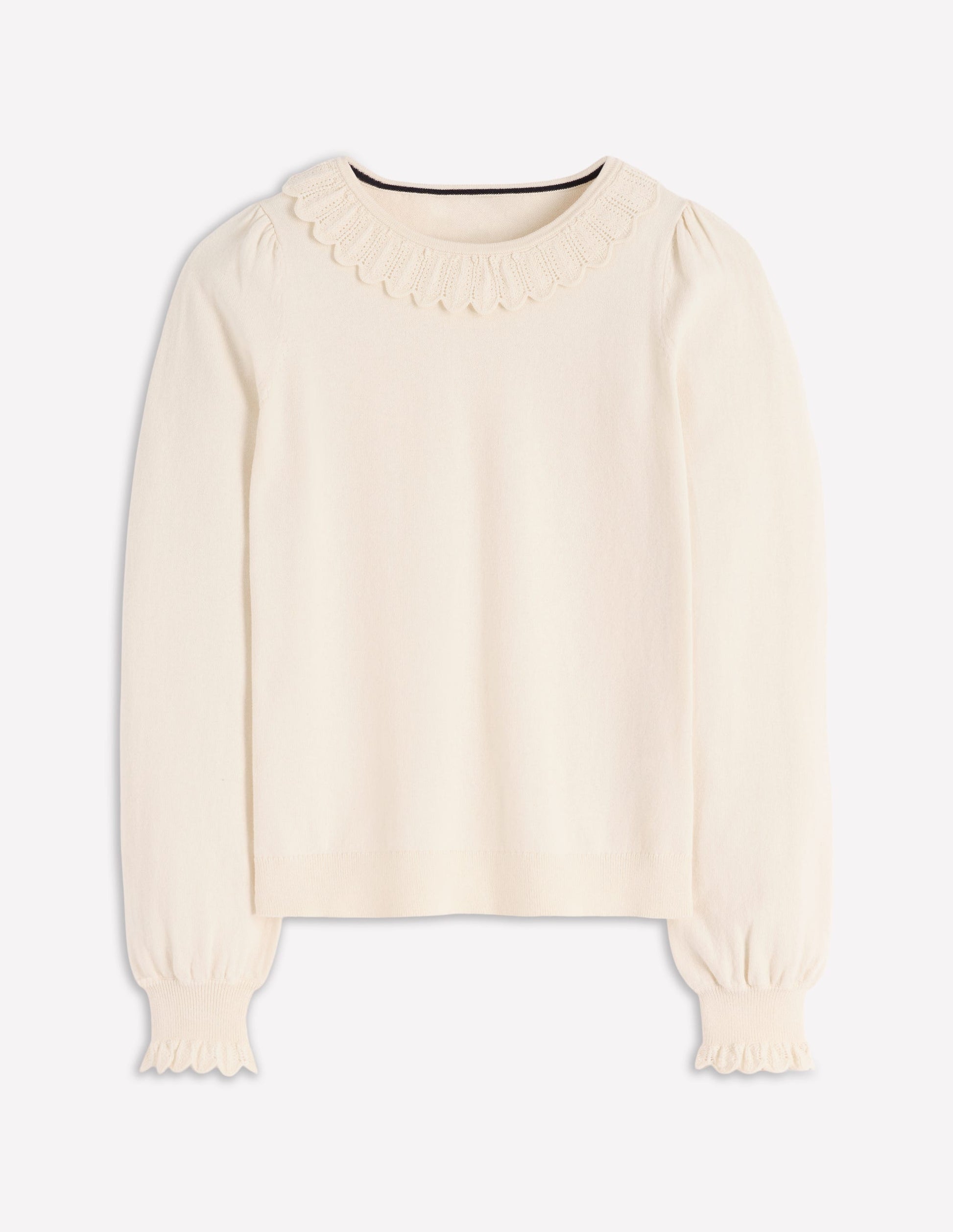 Melina Cotton Ruffle Jumper-Warm Ivory-5