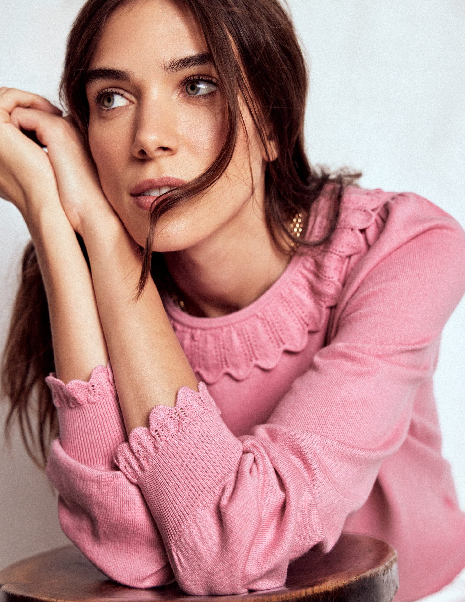 Melina Cotton Ruffle Jumper-Formica Pink-1