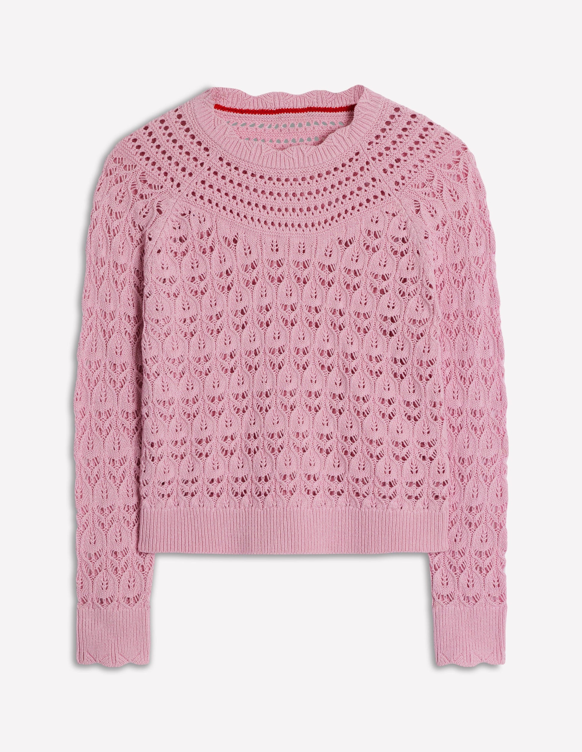 Crochet Mix Stitch Jumper-Formica Pink-5