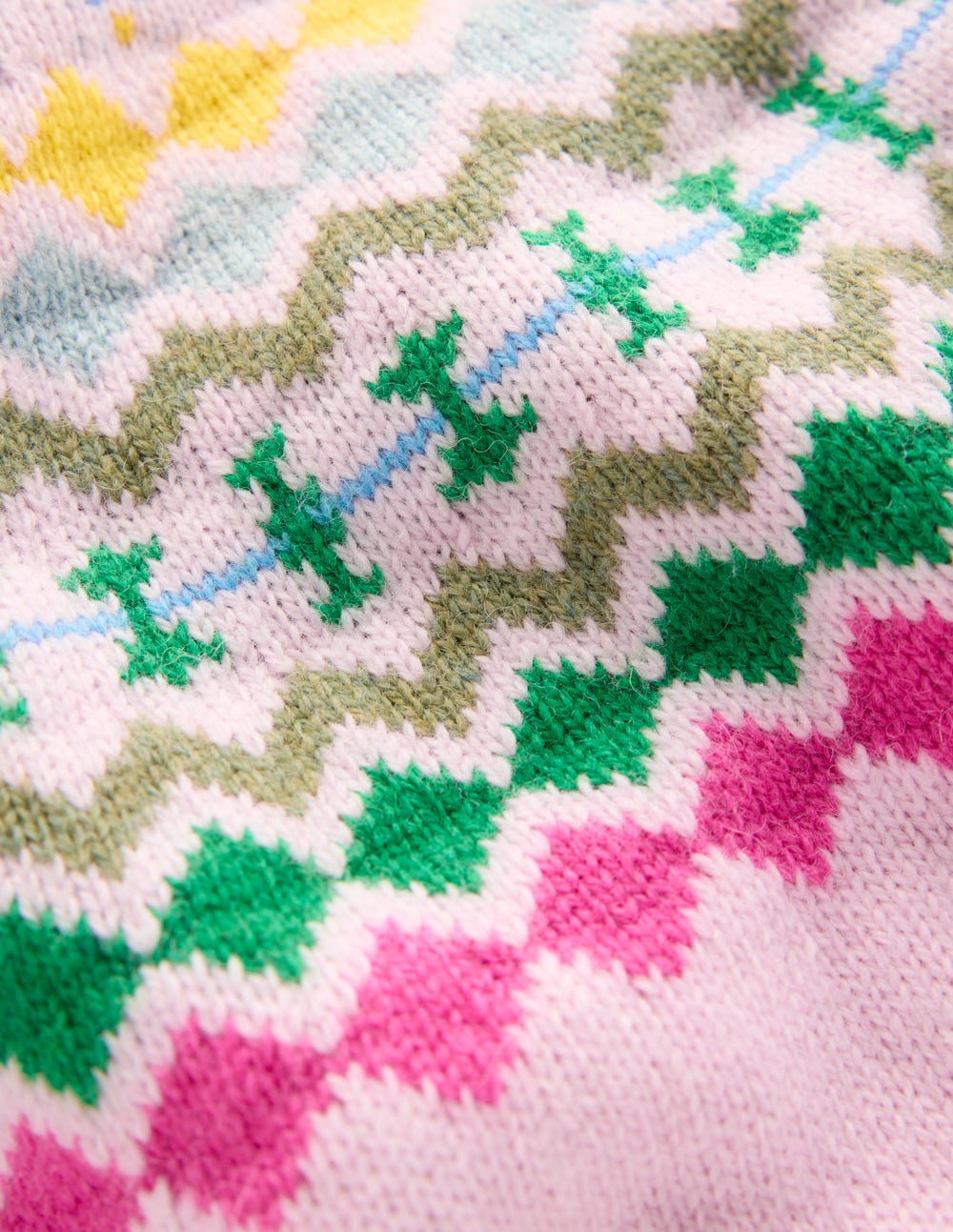 Fae Fair Isle Frilled Jumper-Sheer Pink Melange-6