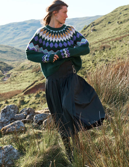 Eleanor Fair Isle Jumper-Courtyard Melange