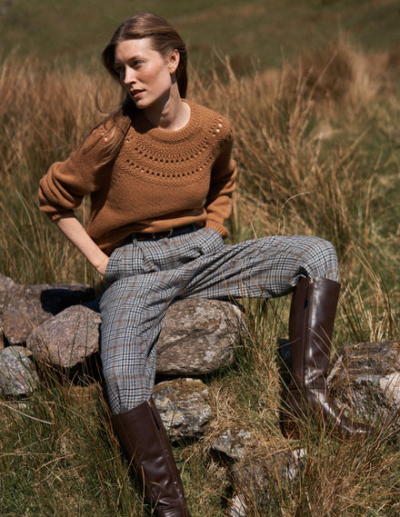 Fluffy Chunky Jumper-Camel Melange
