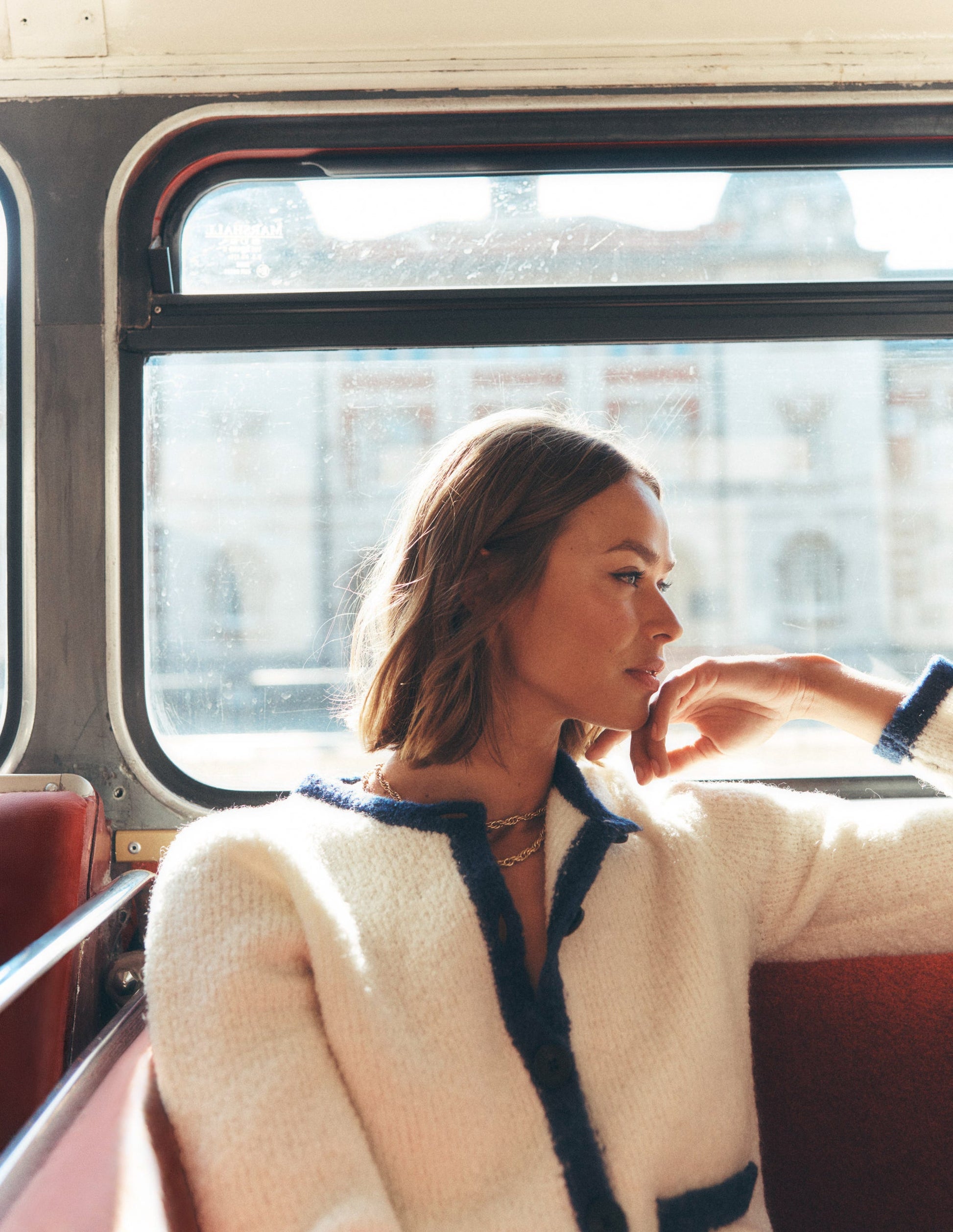 Holly Boucle Knitted Jacket-Warm Ivory, Boucle-5