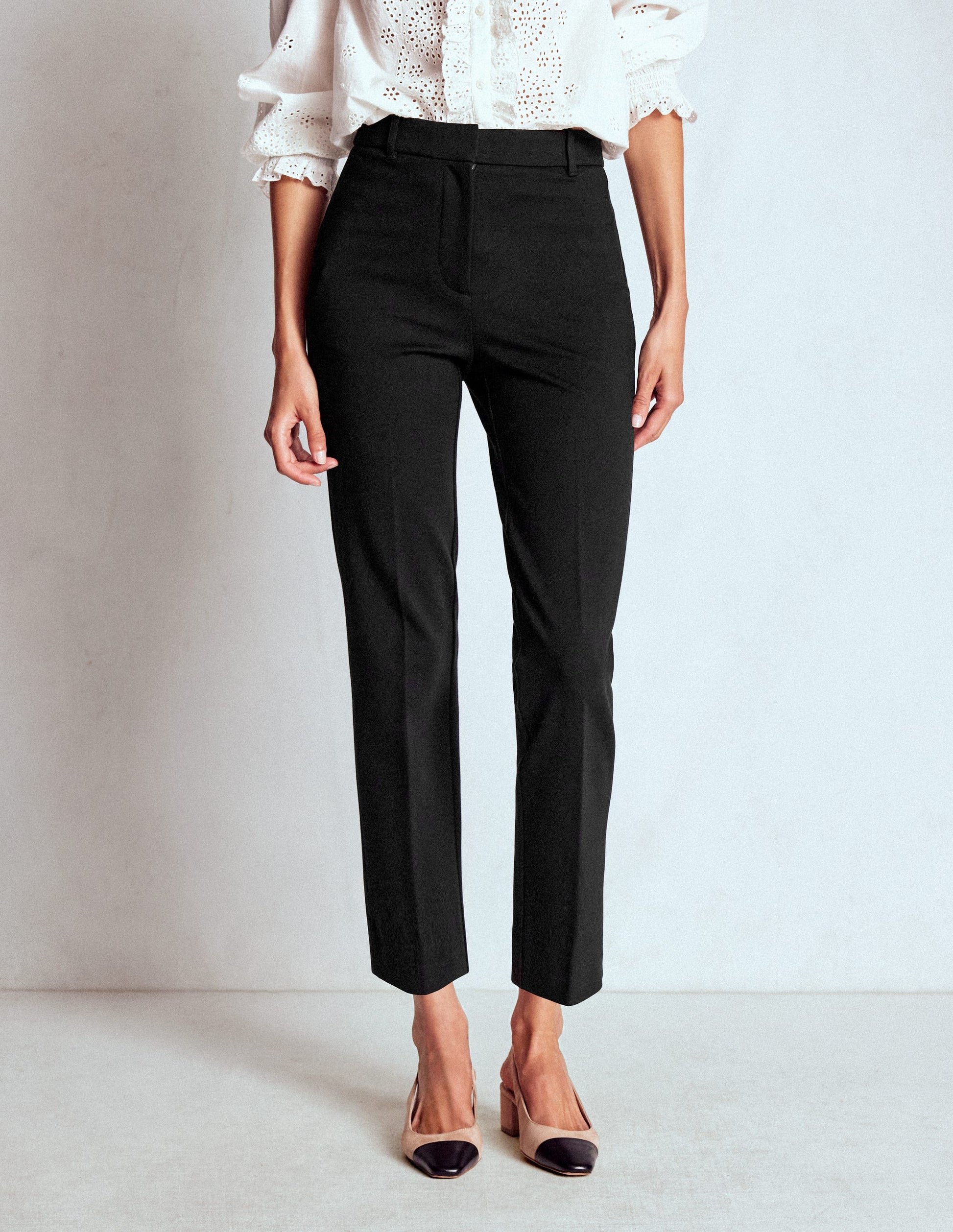 Highgate Ponte Trousers-Black-3