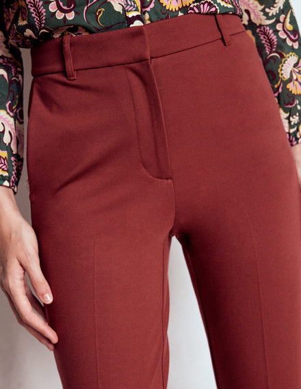 Highgate Ponte Trousers-Chestnut