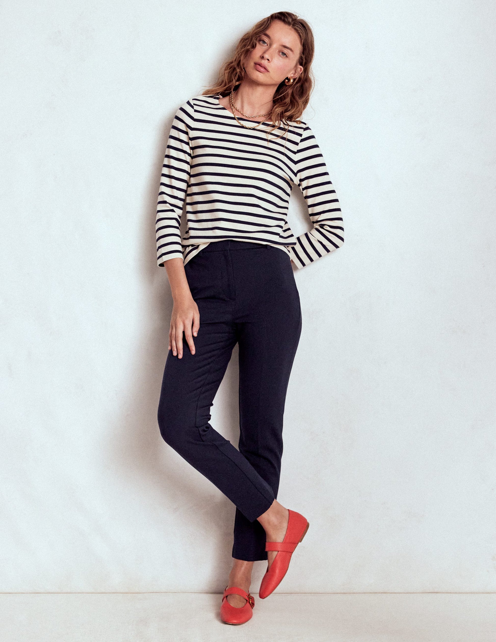 Highgate Ponte Trousers-Navy-1