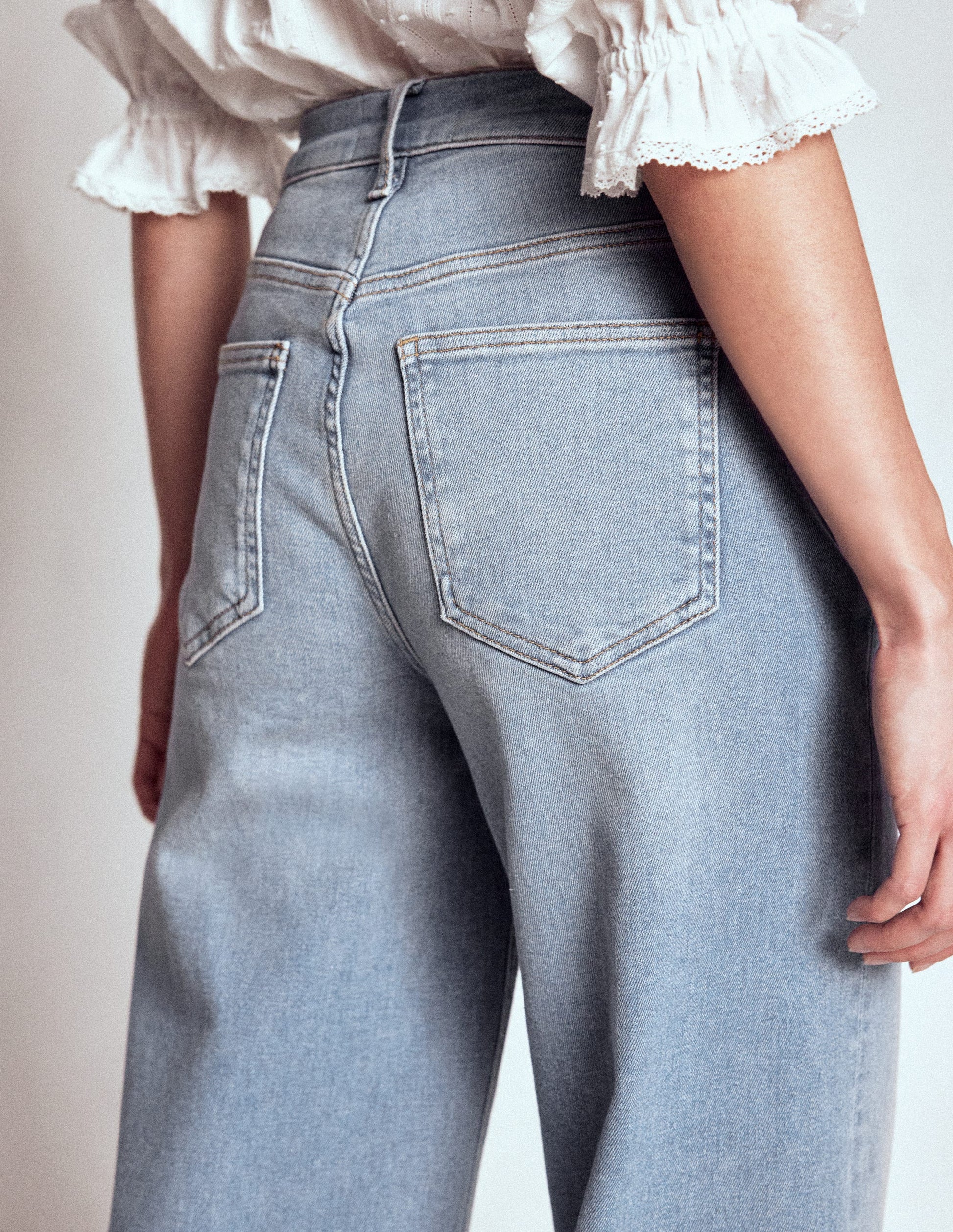High Rise Wide Leg Jeans-Light Vintage-2