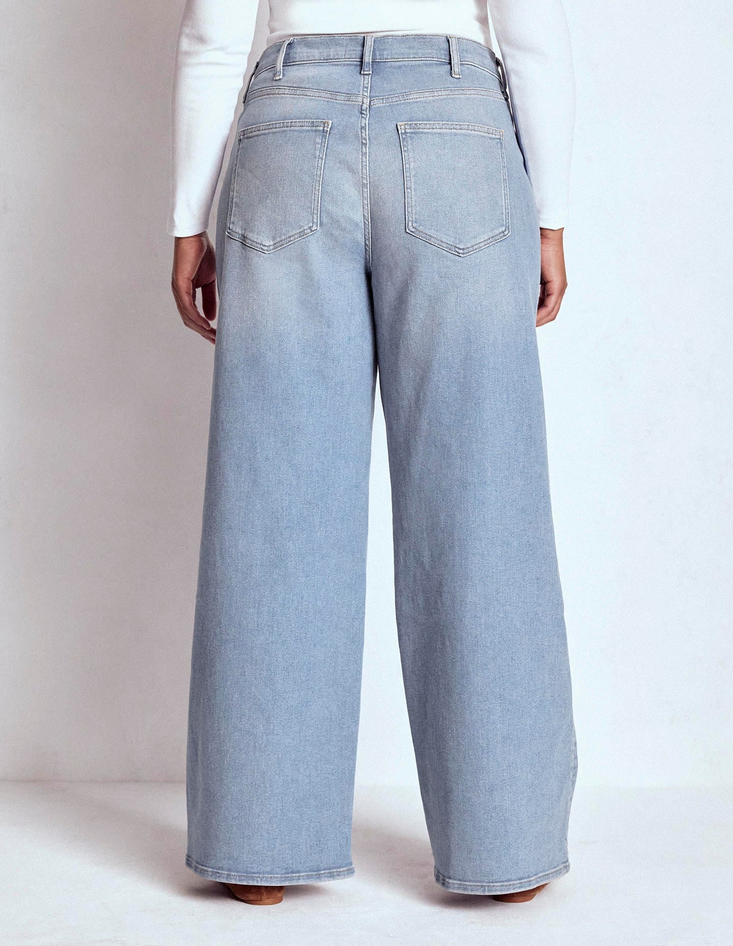 High Rise Wide Leg Jeans-Light Vintage-11