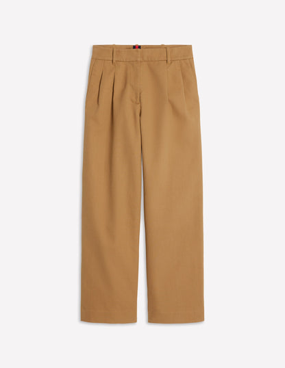Bloomsbury Cotton Trousers-Camel-5