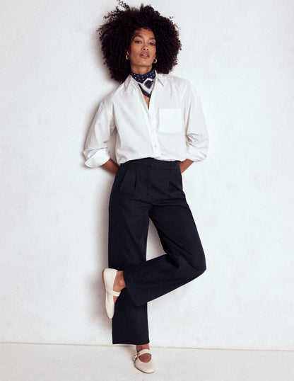 Bloomsbury Cotton Trousers-NAVY-1