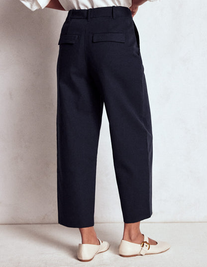 Bloomsbury Cotton Trousers-NAVY-3