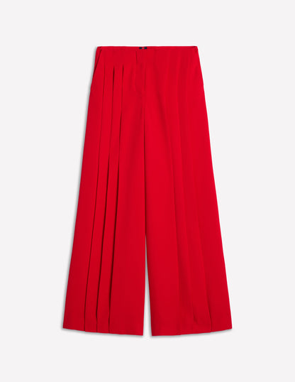 Regent Wide Leg Trousers-Poppy Red-7