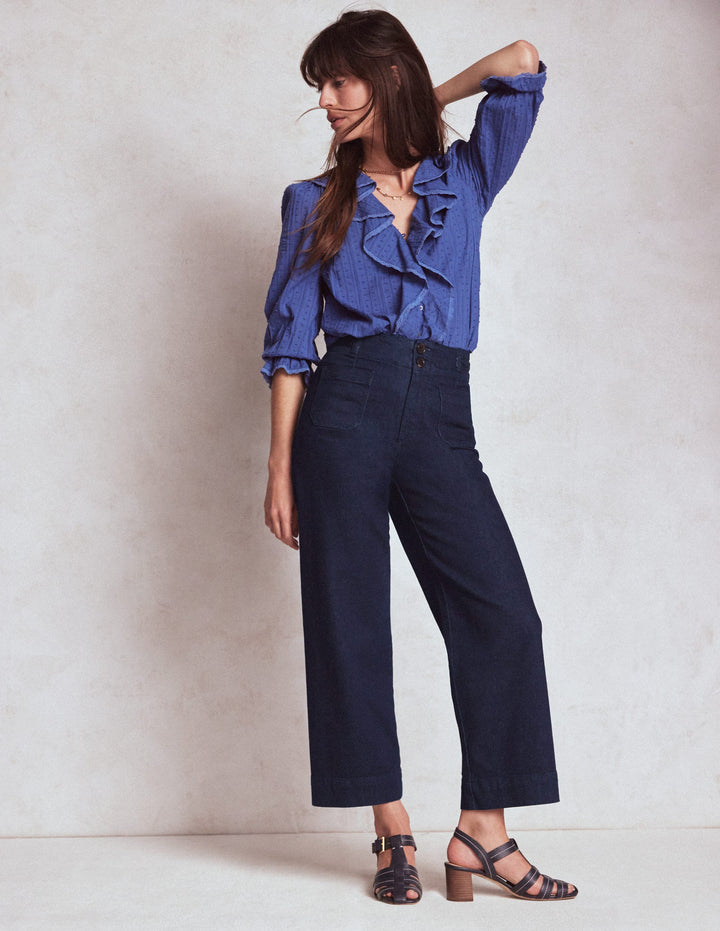 Primrose Patch Pocket Jeans-Indigo Braid