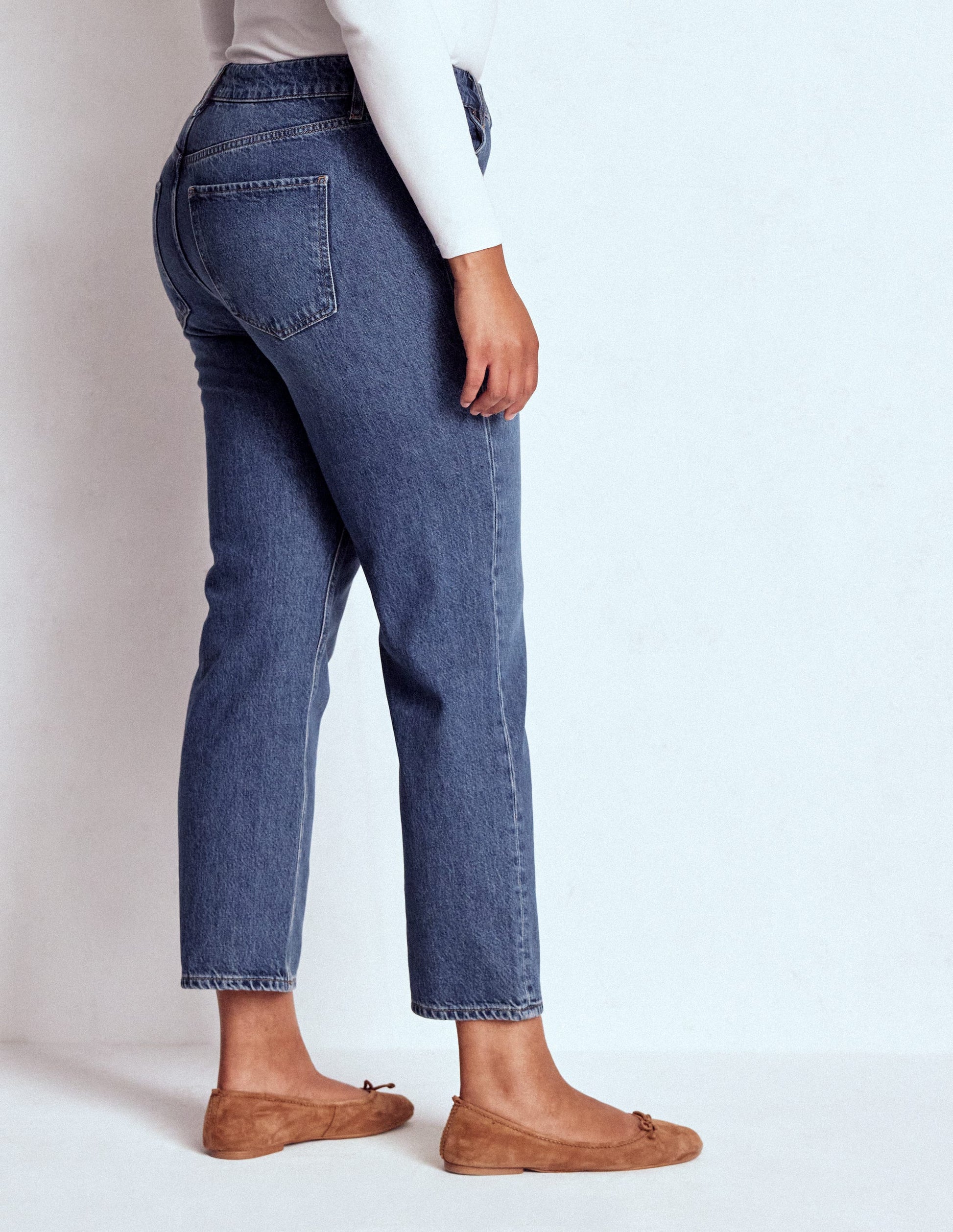 High Rise Rigid Straight Jeans-Mid Vintage-11