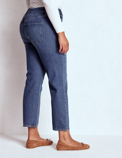 High Rise Rigid Straight Jeans-Mid Vintage-11