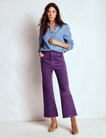 5-Pocket Cord Kick Jeans-Mystic Purple