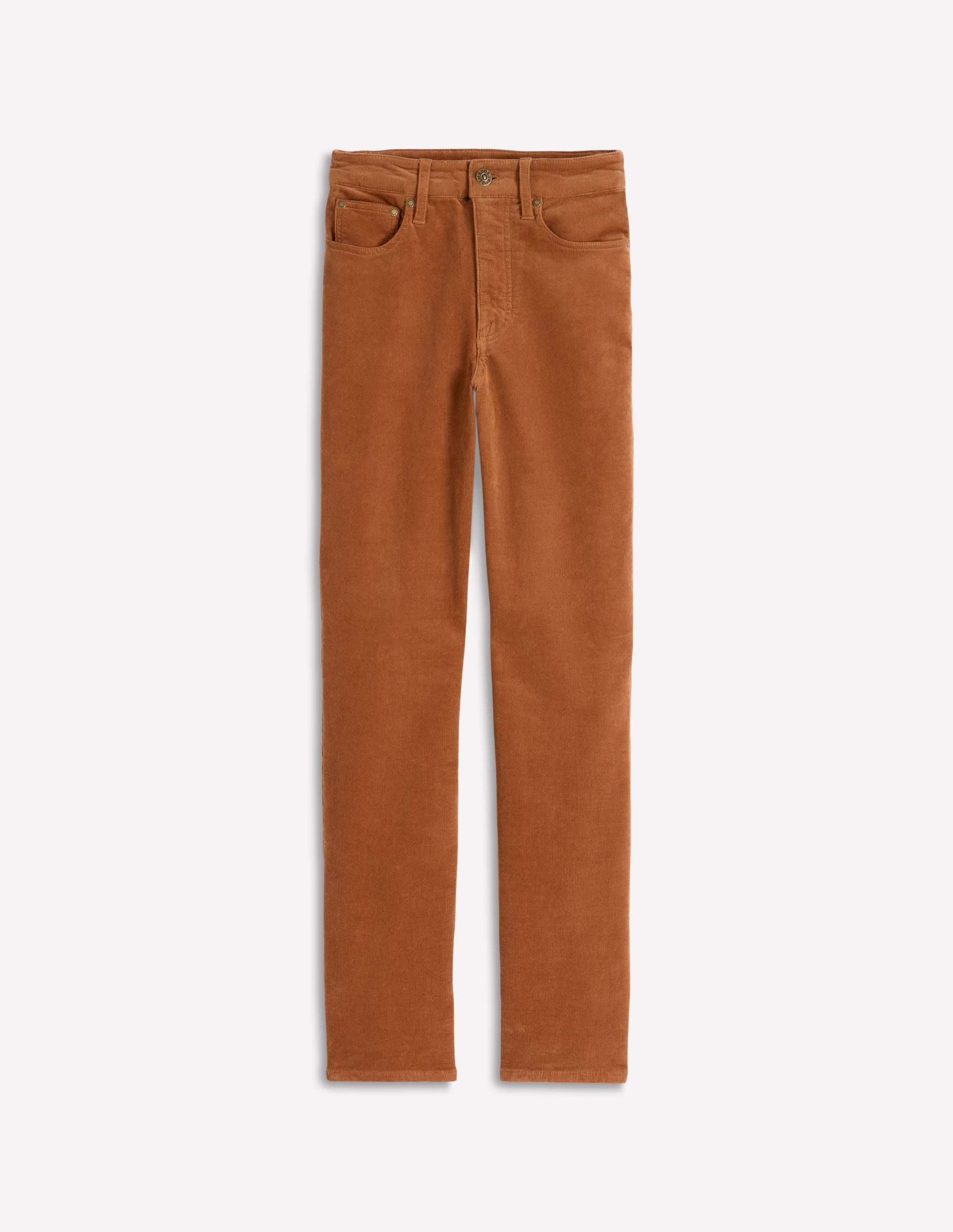 High Rise Cord Slim Jeans-Ginger - Image 6